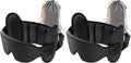 SARISUN Upgraded Travel Pillow, U-Shaped Airplane Head Strap for All Heights, 360° Support, 3D Sleep Mask, 100% Light Blocking, Long Flights Essentials Headrest, Stop Bobblehead, Black (Pack of 2)