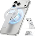 Magtame Magnetic Phone Stand Grip, 3-in-1 for MagSafe Phone Holder & Kickstand, Durable Silver Aluminum Grip, Ultra-Slim 2mm, 360° Rotation, Detachable for MagSafe Charging, Works with iPhone 17–12