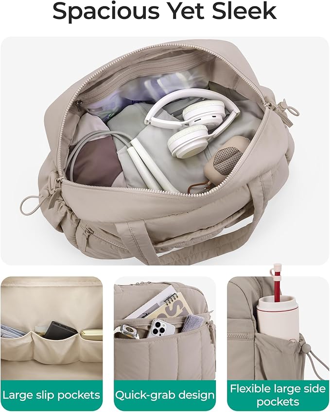 BAGSMART Gym Bag for Women, Duffle Bag for Travel with Wet Pocket, Lightweight Carry on Weekender Duffel, Water Resistant