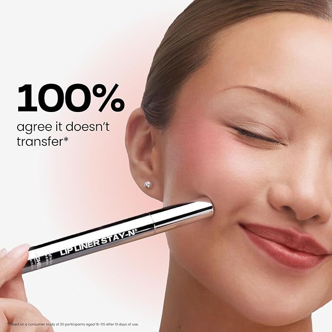 Sacheu Lip Liner STAY-N Peel Off Lip Stain — Long Lasting Waterproof Lip Tint with Hyaluronic Acid & Vitamin E — Transfer Proof Matte Finish, Vegan & Cruelty-Free (leftonRED)