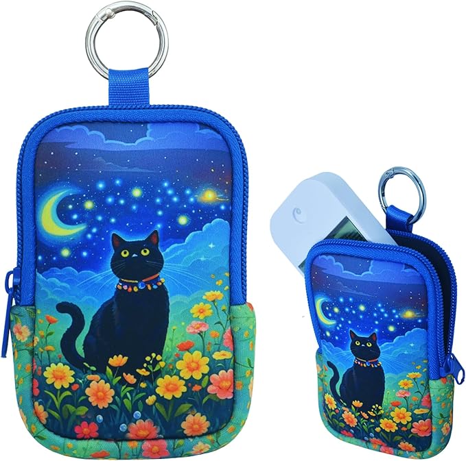 Neoprene Hand Sanitizer Holder Compatible with Touchland, Shockproof Protective Sleeve with Zipper & Snap Hook, Travel Case