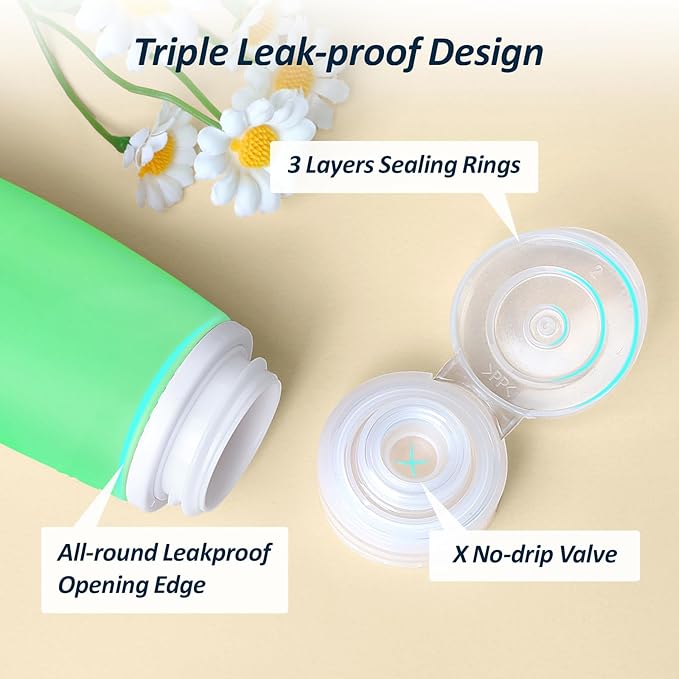 PACKISM 9 Pack TSA Approved Toiletry Bag with Bottles - Leakproof 3.4oz Silicone Travel Container Kit for Toiletries, Clear Quart Size Bag for Shampoo Conditioner Lotion (BPA Free)