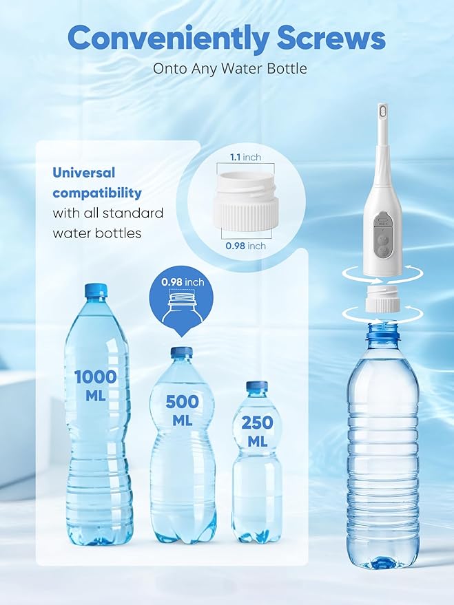 ONTHEWEI Handheld Electric Portable Travel Bidet, Pocket-Sized with Dual Pressure Modes, 360° Nozzle, IPX7 Waterproof & USB-C Rapid Charge for Postpartum Care & Personal Hygiene for Men & Women