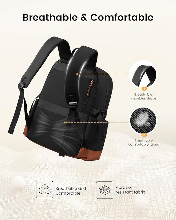 LOVEVOOK Laptop Backpack for Women with Stanley Cup Holder,15.6 Inch DIY Design Travel Work Backpack Computer Laptop Bag,Waterproof Nurse Teacher College Backpack Purse,Gifts for Women Men, Black-Red