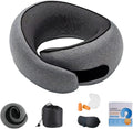 Travel Pillows for Airplanes, 360° Surround Support Memory Foam Airplane Neck Pillow, Comfortable Eye Masks and earplugs, Portable Washable Design for Long Flights, Car Rides & Road Trips