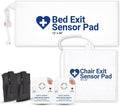 Secure Safety Solutions Bed & Chair Exit Alarm for Elderly Adults, 2 Patient Monitors with 12 x 30 Bed Sensor & 12 x 12 Chair Sensor, Caregiver Alert System for Fall Prevention, Dementia & Wandering