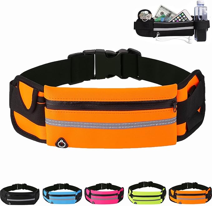 Anti-theft Invisible Waist Bag, Anti-Theft Money Belt Multifunctional Outdoor Sports Waist Bag, for Outdoor Running (Orange)