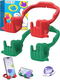 Stocking Stuffers for Teen Boys Girls Gifts Cell Phone Stand Upgrade Adjustable Rock on Lazy Phone Stand for Desk Cool Funny Gadget Gifts for Christmas Adult Men Women Wife 2Pack Forest Green Red