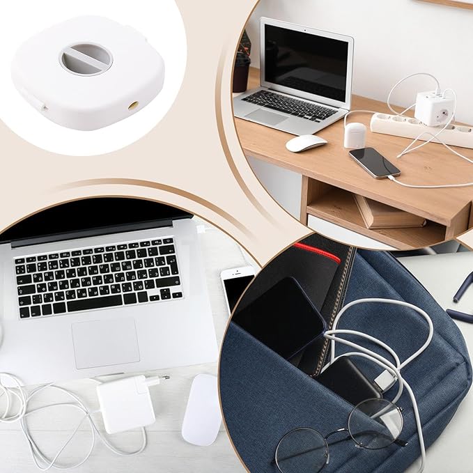 Cable Organizer Storage Case - Charger Cord Winder, Wire Management Holder, with Built in Phone Stand | Portable Charging Cable Wrap Tool for School Living Room Bedroom Dorm Commuting Travel Use