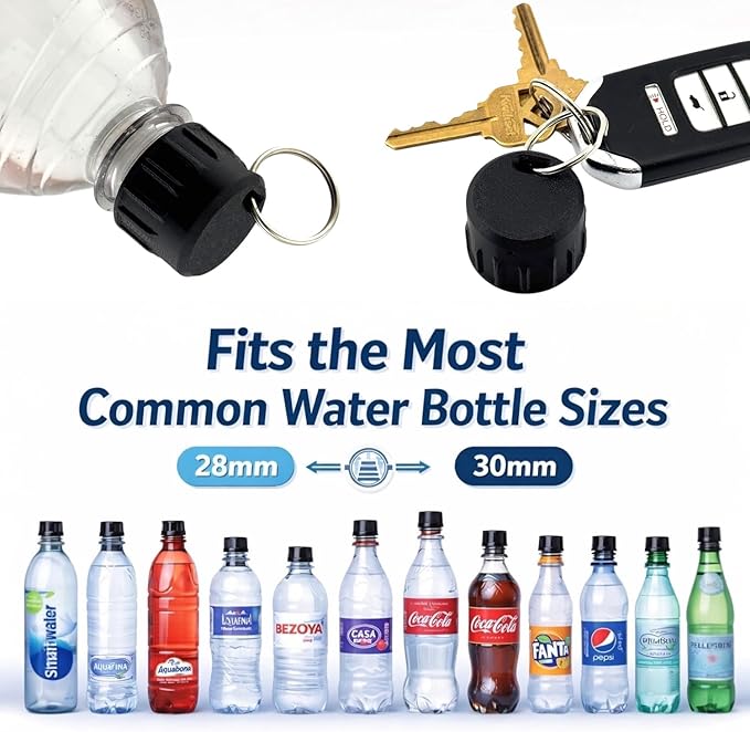 Portable Bidet for Toilet - 2-Pack with Keychain Travel Bidet Attachment Compatible with Most Bottles - Ultralight Personal Hygiene Sprayer for Camping, Hiking & Travel