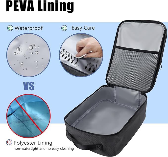Aosbos 2 Layers Shoe Bags for Travel with Trolley Sleeve Portable Shoe Storage Pouch Shoe Packing Cubes with Structure, Honeycomb Grey