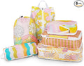 6 Pcs Compression Packing Cubes, Packing Cubes for Travel, Waterproof Luggage Organizer Bags Set, Cute Packaging Cubes for Women Kids Backpack Carry-Ons