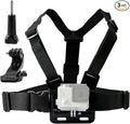 Chest Harness Mount Compatible with Gopro Hero 13 12 11 10 9 8/AKASO EK7000 Brave 4/ODDV/Hiicam/Icefox/Surfola/Camlance/WOLFANG Action Camera Accessories, Adjustable Chest Strap Mount with J Hook
