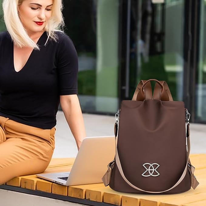 Anti-theft Large Capacity Backpack For Women, Lightweight Leisure Shoulder Bag, Cross Body Back Pack Bag, Multi-Purpose Rucksack Backpack With Adjustable Strap For School Work Commuting Traveling