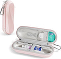 ProCase Electric Toothbrush Travel Case for Oral-B 1000/1500/5000/6000/7000/7500/9600 & iO 7/8/9/10, Philips Sonicare 1100/4100/5100/5300/6100, Water-Resistant Hard Case -L,Pink