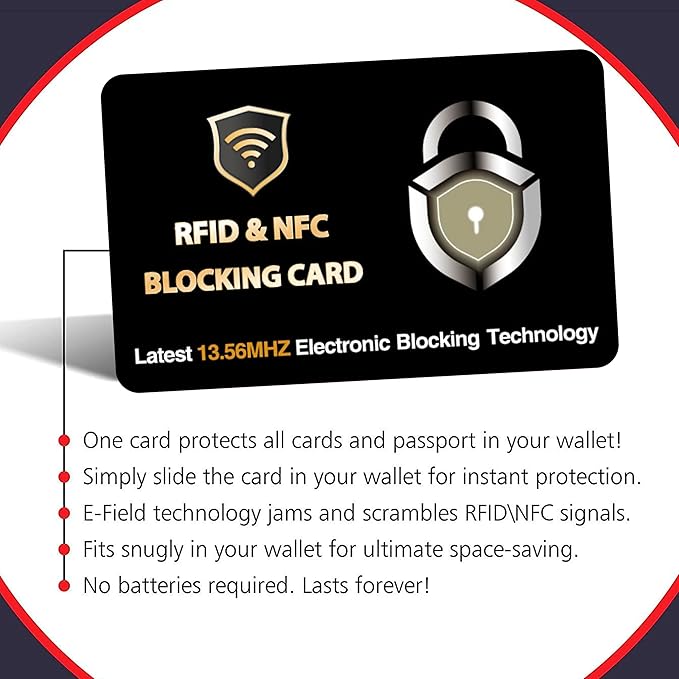 SaiTech IT RFID Blocking Cards Protect Your Entire Wallet, Purse, and Cards from NFC Contactless Theft Wallet for Men & Women-PL Black (10 Pcs Black)