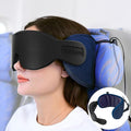 SARISUN Travel Pillows for Airplanes, Airplane Pillow with 3D Eye Mask for Sleeping, 360° Support Head Strap for Long Flights, Car, Road Trip Car Headrest, Travel Essentials Stop Bobblehead, Purple