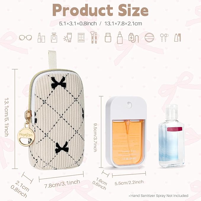 Hand Sanitizer Spray Case Compatible with T0uch-land, Hand Sanitizer Bag Zippered Pouch for Glow Mist and Power Mist