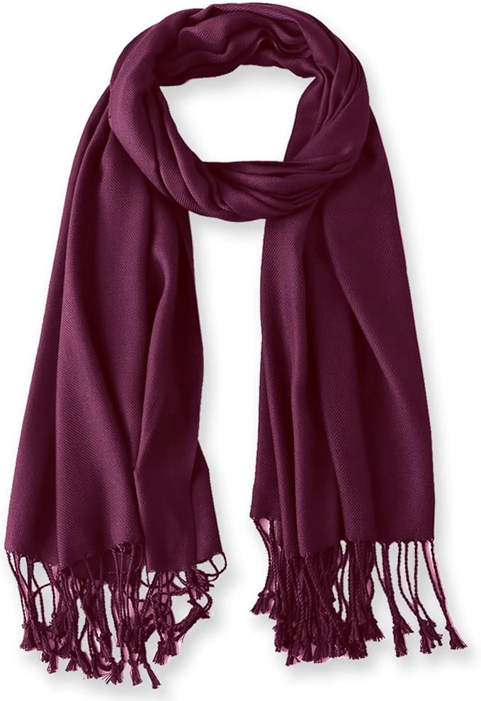 Soft Silky Pashmina Shawl Wraps Solid Colors Scarf for Wedding Evening Dresses