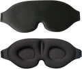 Sleep Mask for Women Men Comfortable Blockout Soft 3D Padded Eye Mask for Sleeping Side Sleeper Friendly Black