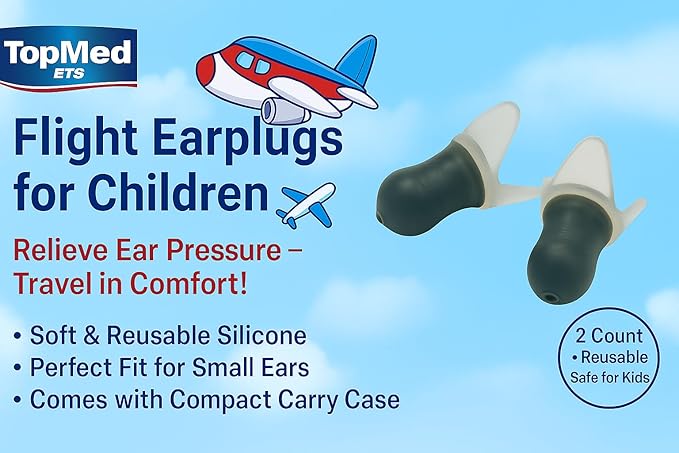 Flight Ear Plugs Pressure Relief Earplugs for Children 1 Pair