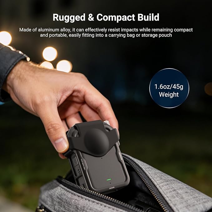 NEEWER Osmo 360 Cage Stabilizer Rig Video for Action Camera Aluminum Alloy with Protective Cover, Compatible with DJI Osmo 360 Combo Accessories and Quick Release Magnetic Ecosystem, AC048