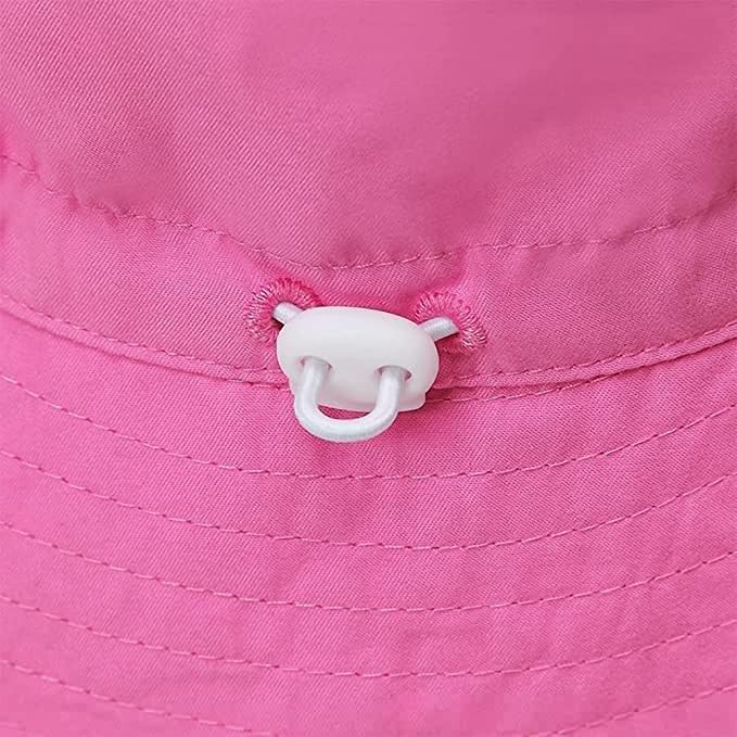 55cube UPF 50+ Baby & Toddler Sun Hat, Wide Brim Infant Bucket Hat for Beach & Outdoors, Adjustable Fit for Ages 0-4 Years