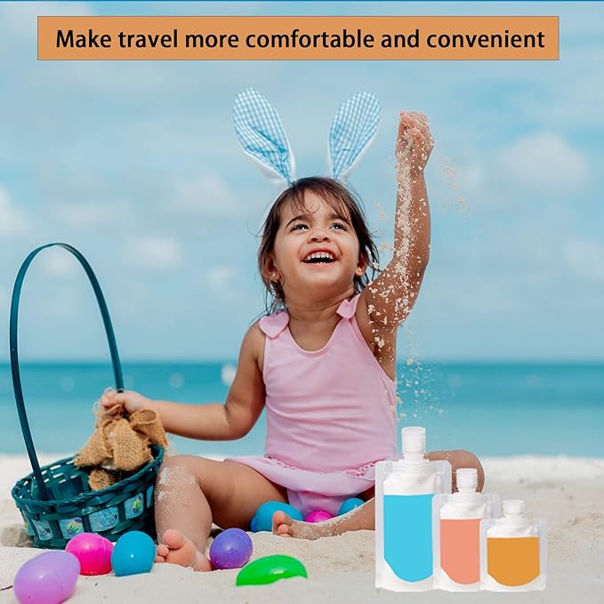 18 PCS Travel Pouches for Toiletries TSA Approved Travel Fluid Makeup Packing Bag Travel Containers for Toiletries Leak Proof Travel Size Toiletries Refillable Cosmetic Containers