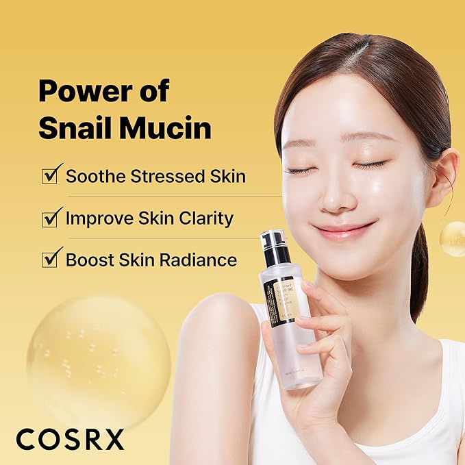 COSRX All About Snail Mucin Korean Skin Care Set, Mini Travel Essentials, Travel Size Gift Set with Snail Mucin Face Wash, Serum, Moisturizer & Eye Cream, Rejuvenating Kit