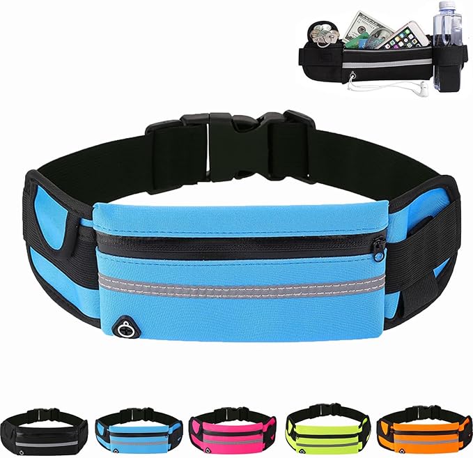 Anti-theft Invisible Waist Bag, Anti-Theft Money Belt Multifunctional Outdoor Sports Waist Bag, for Outdoor Running (Blue)