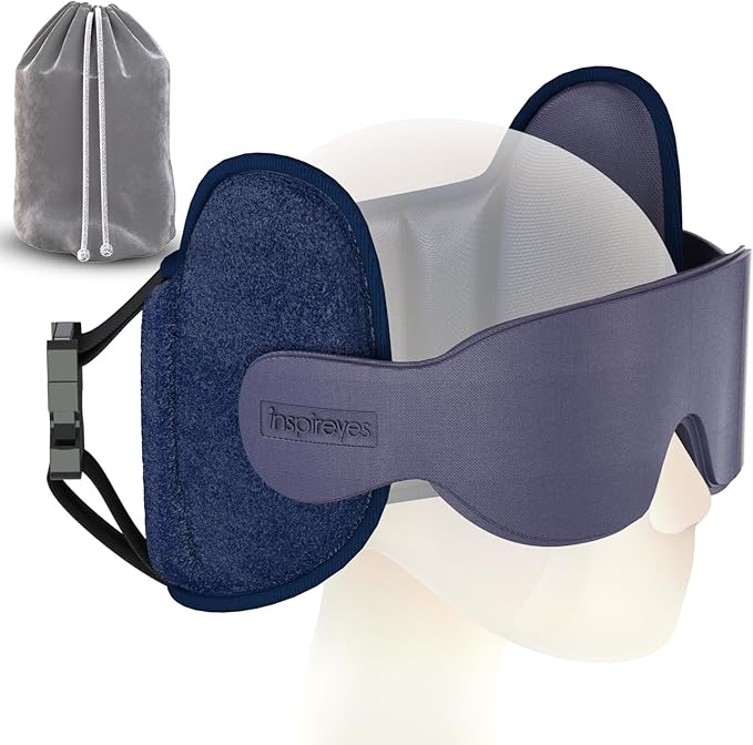 Inspireyes Travel Pillows for Airplanes, Airplane Pillow with Sleep Eye Mask, 360° Support Headrest Strap Travel Essentials for Long Flight, Car Trip, No Bobblehead, Fit Various Heights, Dark Grey