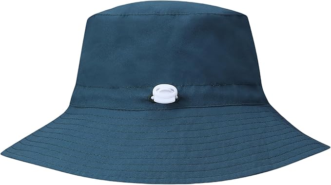 55cube UPF 50+ Baby & Toddler Sun Hat, Wide Brim Infant Bucket Hat for Beach & Outdoors, Adjustable Fit for Ages 0-4 Years