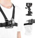 Chest Harness Mount Kit for GoPro, Head Strap Body Mount & Suction Cup Holder for iPhone, for Insta360 X5/X4, for DJI Osmo Action 5/Pocket 3 4/360, for AKASO Camera Recording Vlog Accessories