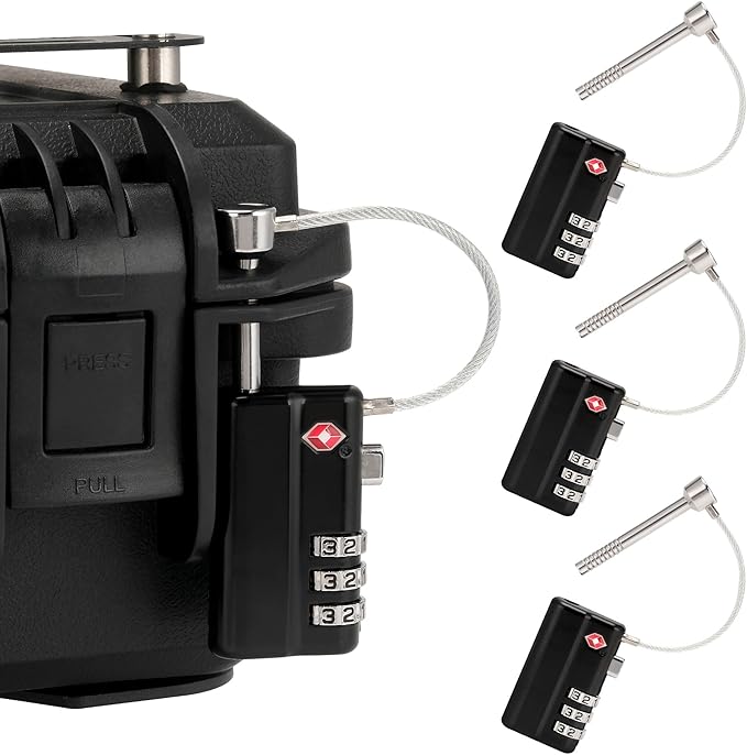 Professional Gun Case Lock TSA Approved – Heavy-Duty, Cut-Resistant & Child-Safe Security Padlock for Firearms, Pistols, Rifle Cases, and Travel Luggage