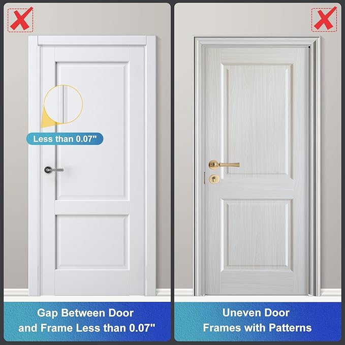 Door Reinforcement Lock Withstands 800lbs of Force - Black Extra Proof Door Lock for Kids Safety Drilling Required, Prevents Unauthorized Entry,Add a Door Security Lock for Home Safety & Privacy