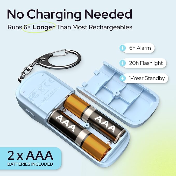 Personal Safety Alarm Keychain for Women - 3 Pack 130dB Siren, LED Light, Panic Pin –Self-Defense Device and Emergency Whistle Alternative for College, Travel, and Night Walk Protection by Weten
