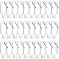 FairySandy 30 Pcs Traveling Bottles with Keychain 2oz Clear Plastic Hand Sanitizer Holder Keychain Empty Refillable Liquid Packing Container Squeeze Plastic Bottle with Lid,Rectangle