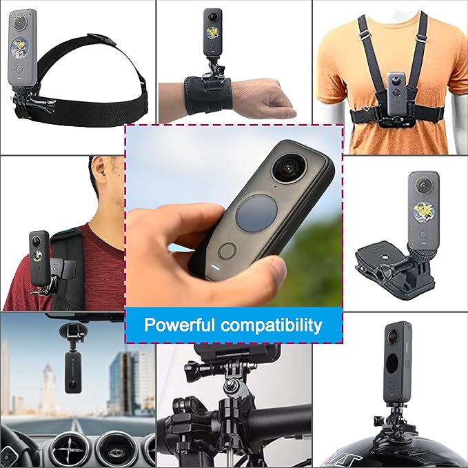 44 in 1 Action Camera Accessory Combo Kit -Compatible with Insta360 One X4,X3,X2，One R, X，for Gopro Here 10,11