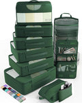 Veken 10 Set Packing Cubes for Travel Essentials, Suitcase Organizer Bags in 4 Sizes, Carry-On Luggage Accessories with Large Laundry Bag & Passport Holder, Must-Have for Airplane, Road Trip & Camping