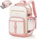 Taygeer Kids Travel Backpack for Airplane, Small Travel Backpack for Girls with Luggage Tags & Water Bottle Pocket, Underseat TSA Approved Airline Personal Item Bag for Women Teens Girls School, Pink