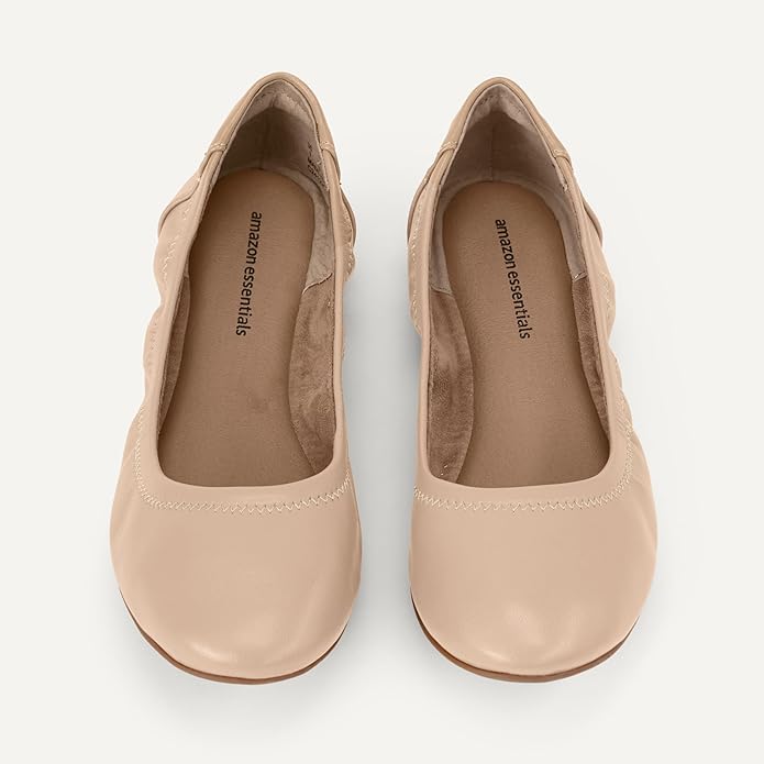 Amazon Essentials Women's Belice Comfortable Slip-On Ballet Flats Shoes