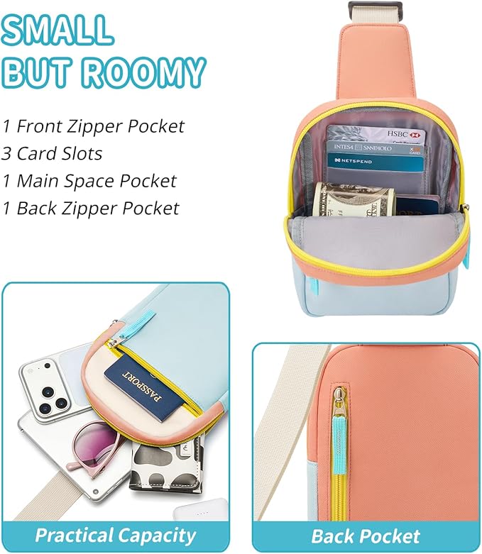 Mothers Day Gifts for Daughter, Birthday Graduation Gifts for 8 9 10 11 12 Year Old Teens Girls Her,Fanny Pack Sling Crossbody Bag Belt Bags Purse, Preppy Teen Girl Gift Trendy Stuff Travel Essentials
