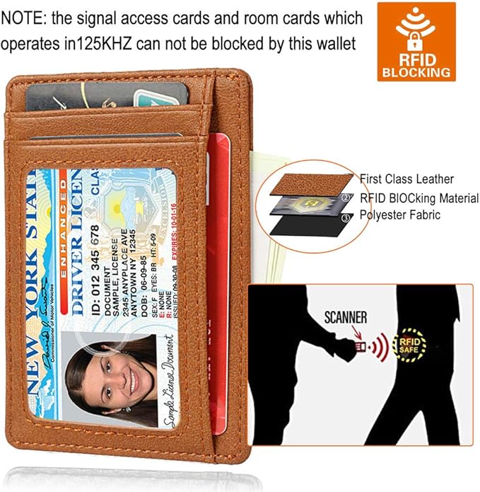 GH GOLD HORSE Slim RFID Blocking Card Holder Minimalist Leather Front Pocket Wallet for Women | Slim, RFID Blocking, Minimalist, Front Pocket