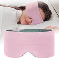 SARISUN Sleep Mask,Eye Masks for Sleeping,for Women/Men/Nap/Travel/Yoga, Dual-Side Blackout Eye Covers for Side Sleeper,No Strap Desigh,Adjustable Band,Pressure-Free,Wrapped Around Pink