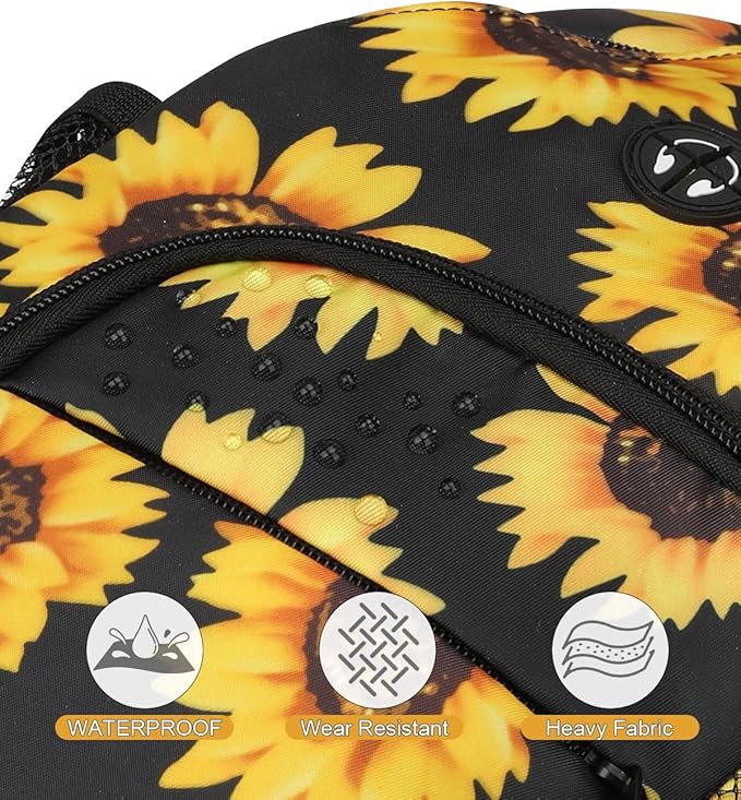 Pritent Crossbody Bags for Women Man Waterproof Sling Bag Backpack Trendy Casual Cross Body Bag with Convertible Shoulder Strap Chest Bag for Camping Hiking Travel Essentials (Sunflower, Medium)