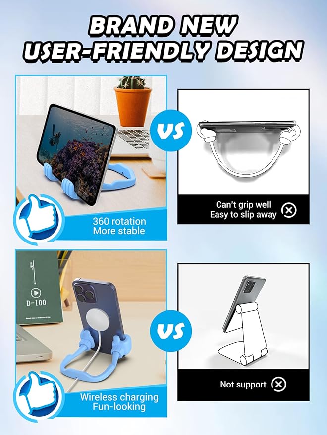 Gifts for Teen Boys Girls Kids: Thumbs Up Lazy Phone Stand Cell Phone Holder Gift for Men Women Adults Funny Gadgets Teenage Dad Father Husband Wife Who Have Everything Stocking Stuffers Cute Things