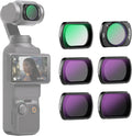 NEEWER Magnetic ND CPL UV Filter Set Compatible with DJI OSMO Pocket Pocket 4 & 3, 6 Pack UV Neutral Density ND16 ND32 ND64 ND256 Circular Polarizing Filters, Coated HD Optical Glass/Aluminum Frame