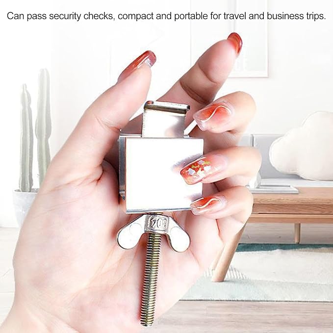 Portable Door Lock Upgraded,Heavy Duty Adjustable Portable Door Lock for Travel,Portable Security Door Locks Devices for Home,Hotel,Dorm,Additional Security and