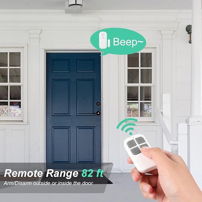 WSDCAM 130dB Loud Door Alarm Adjustable Volume, 5 Feature Modes Door Alarms for Kids Safety Home Security Pool Safety Alzheimers Door Window Open Sensor Wireless Door Alarm with Remote