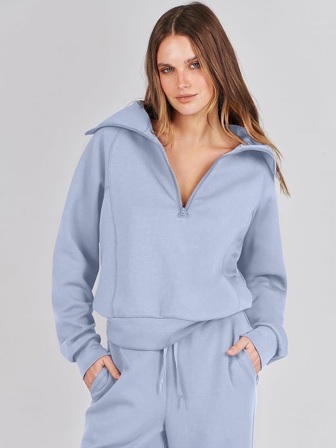 ANRABESS Women 2 Piece Outfits 2025 Fall Fashion Airport Wide Leg Pants Lounge Set Leisure Travel Vacation Clothes Sweatsuits